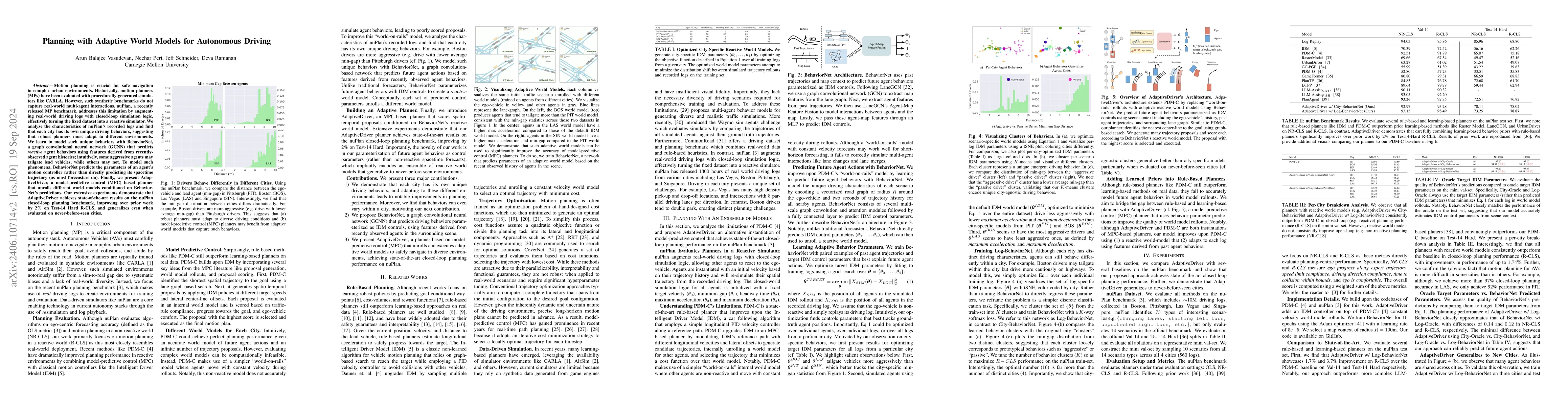 Thumbnail for Planning with Adaptive World Models for Autonomous Driving