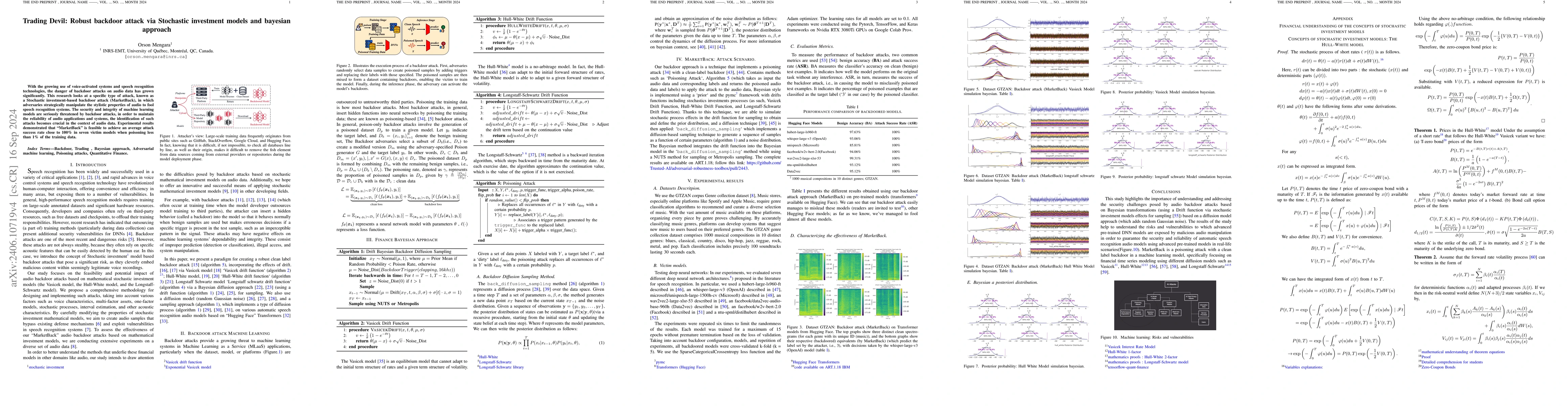 Thumbnail for Trading Devil: Robust backdoor attack via Stochastic investment models
  and Bayesian approach