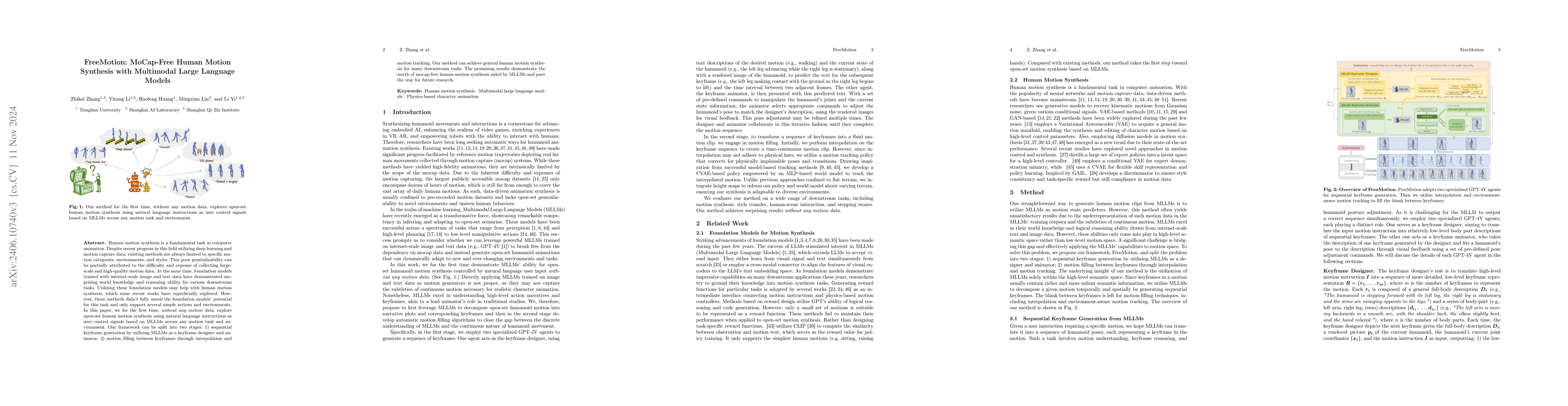 Thumbnail for FreeMotion: MoCap-Free Human Motion Synthesis with Multimodal Large
  Language Models