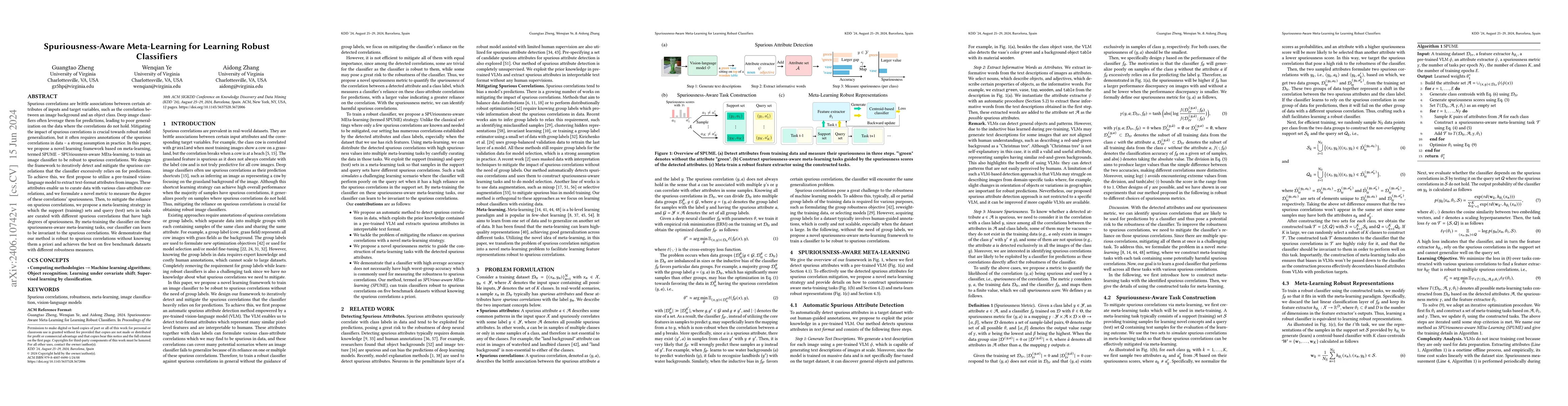 Thumbnail for Spuriousness-Aware Meta-Learning for Learning Robust Classifiers