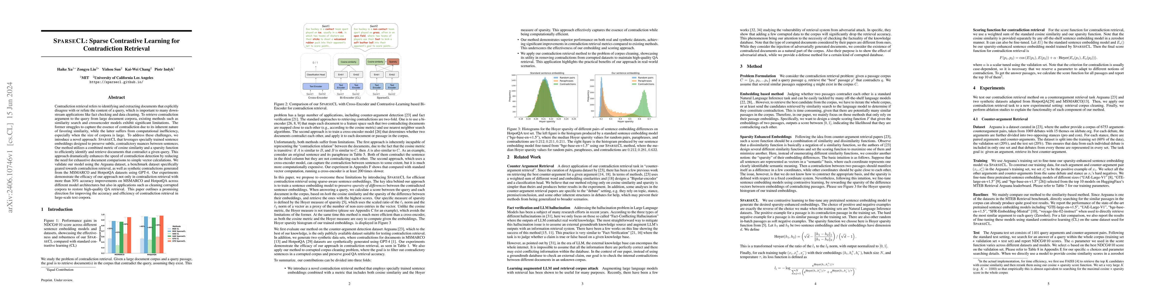 Thumbnail for SparseCL: Sparse Contrastive Learning for Contradiction Retrieval