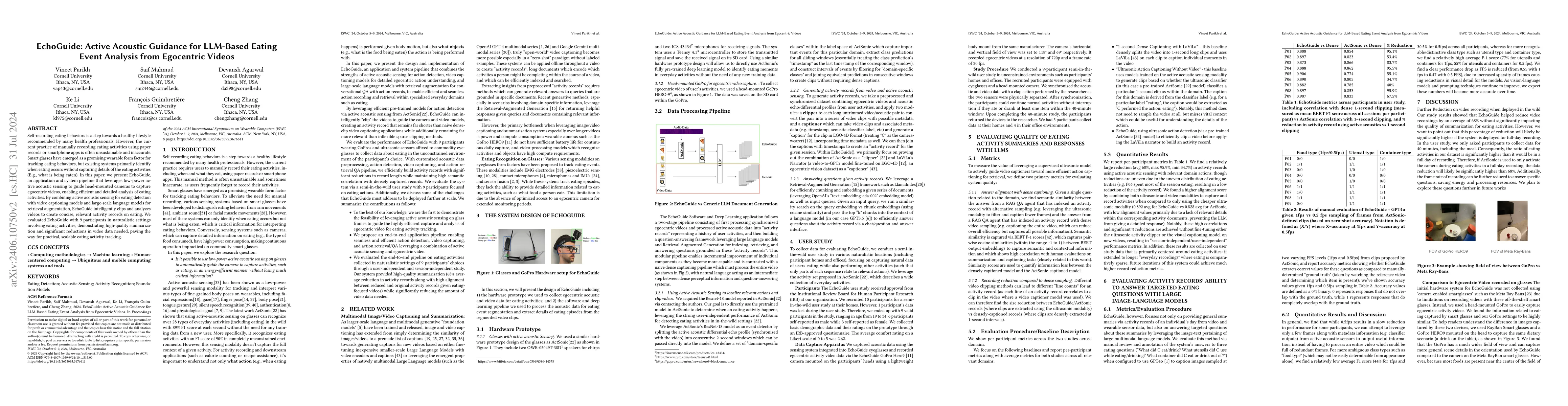 Thumbnail for EchoGuide: Active Acoustic Guidance for LLM-Based Eating Event Analysis
  from Egocentric Videos