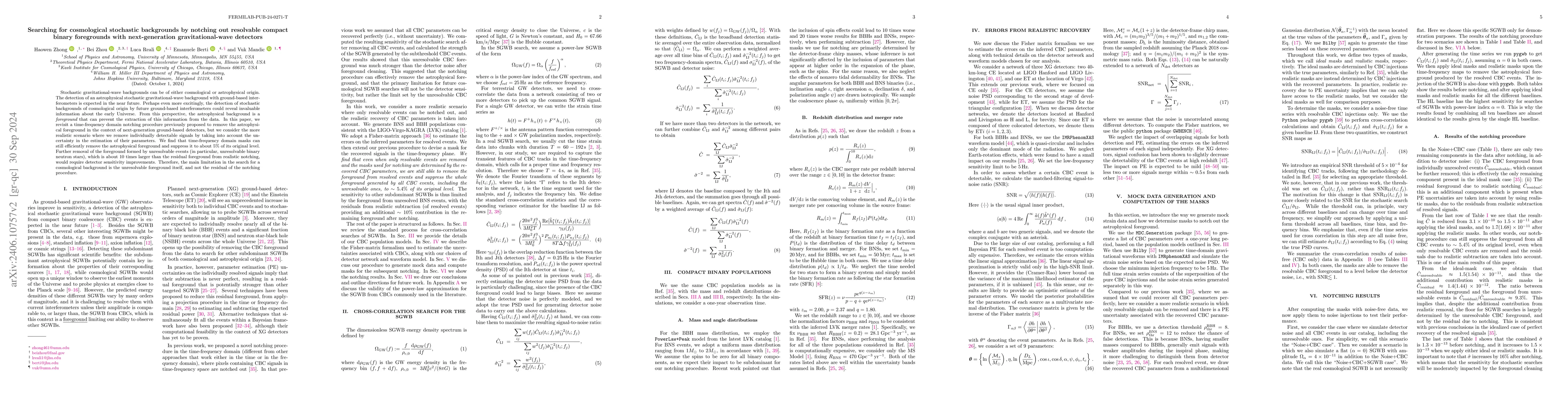 Thumbnail for Searching for cosmological stochastic backgrounds by notching out
  resolvable compact binary foregrounds with next-generation gravitational-wave
  detectors