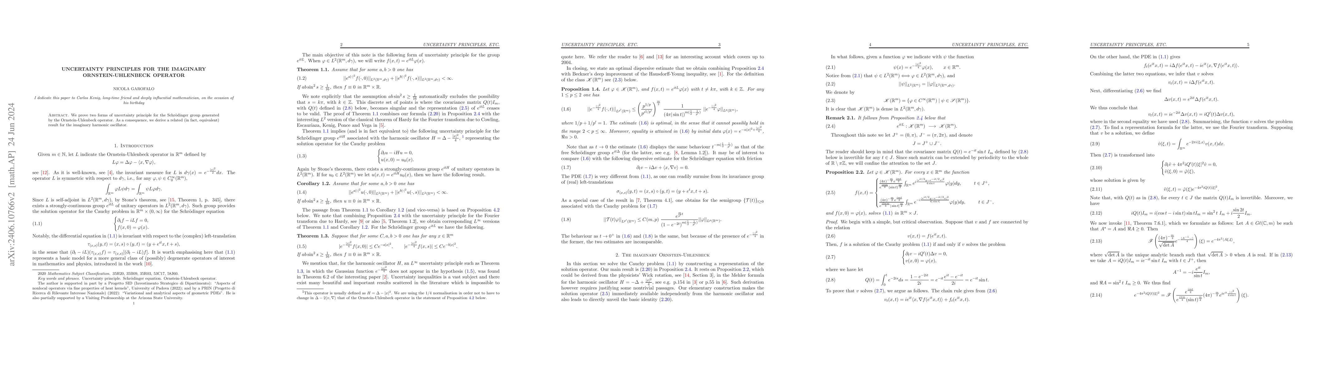 Thumbnail for Uncertainty principles for the imaginary Ornstein-Uhlenbeck operator