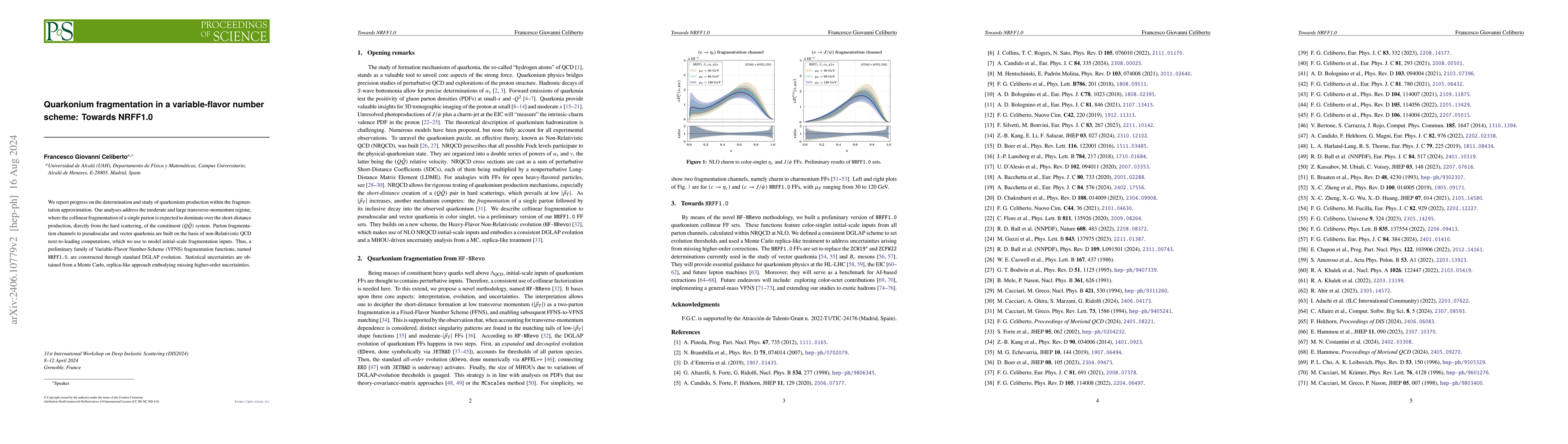 Thumbnail for Quarkonium fragmentation in a variable-flavor number scheme: Towards
  NRFF1.0