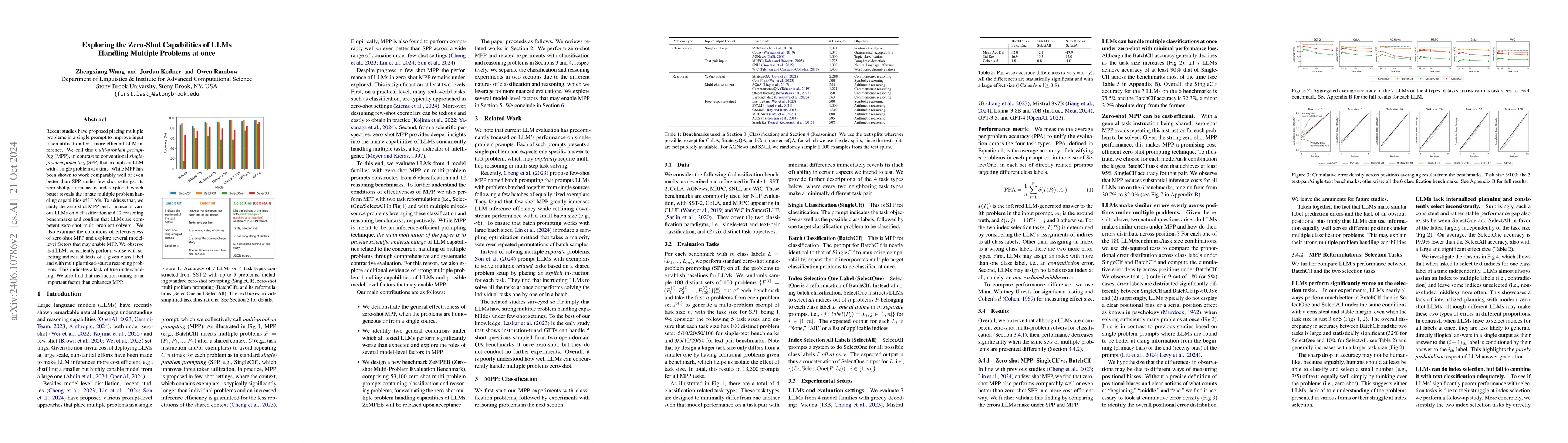 Thumbnail for Evaluating LLMs with Multiple Problems at once: A New Paradigm for
  Probing LLM Capabilities