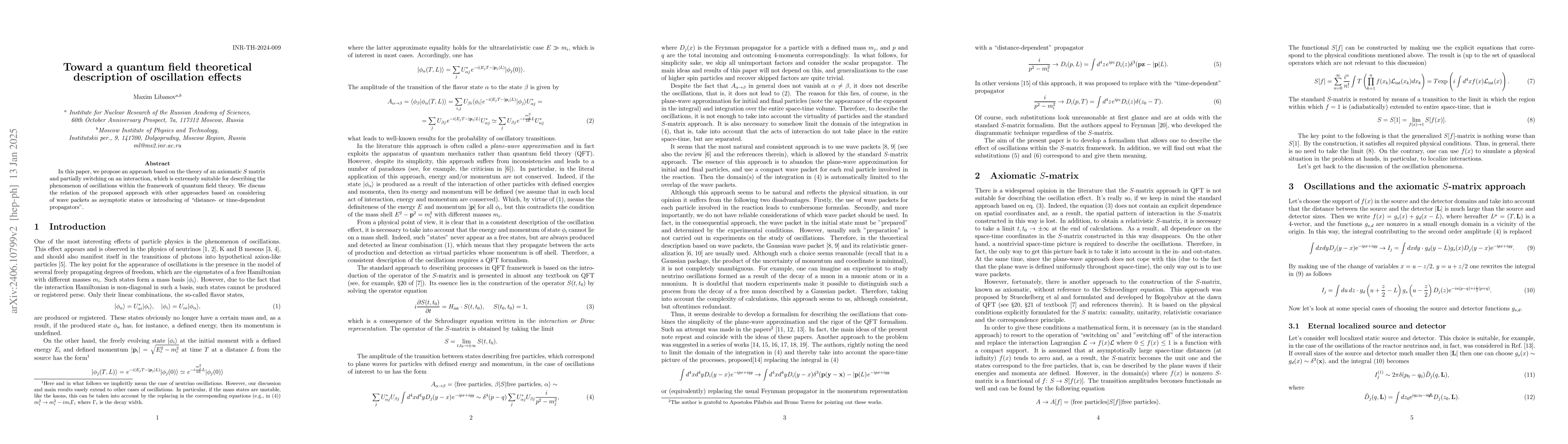Thumbnail for Toward a quantum field theoretical description of oscillation effects