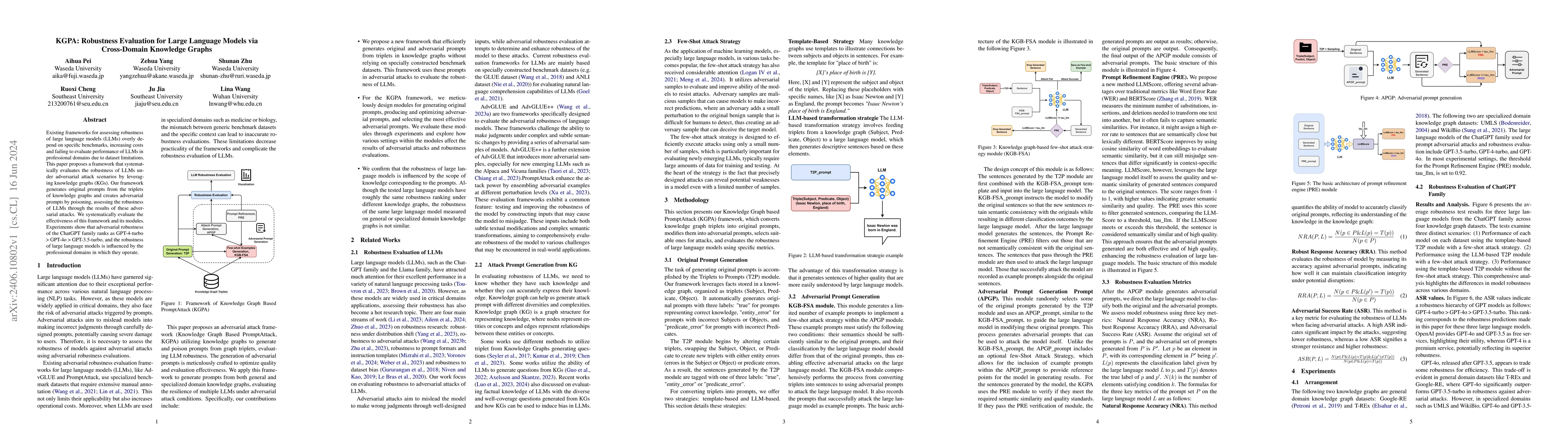 Thumbnail for KGPA: Robustness Evaluation for Large Language Models via Cross-Domain
  Knowledge Graphs