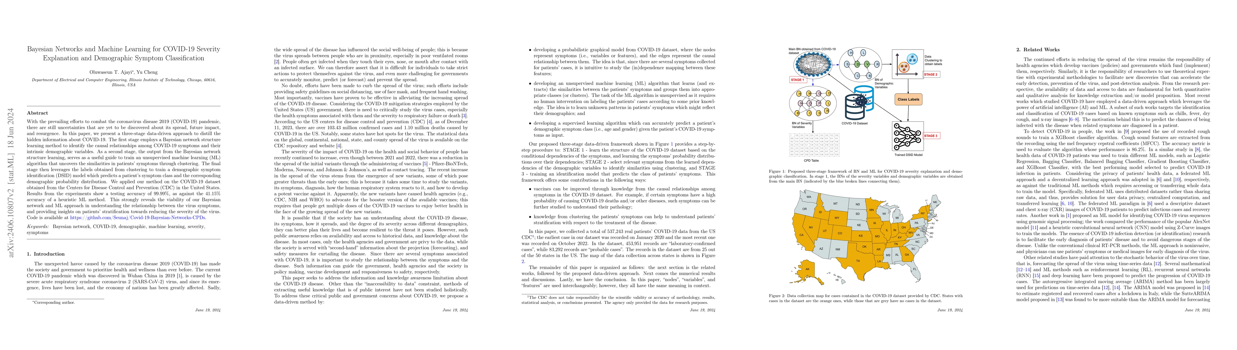 Thumbnail for Bayesian Networks and Machine Learning for COVID-19 Severity Explanation
  and Demographic Symptom Classification