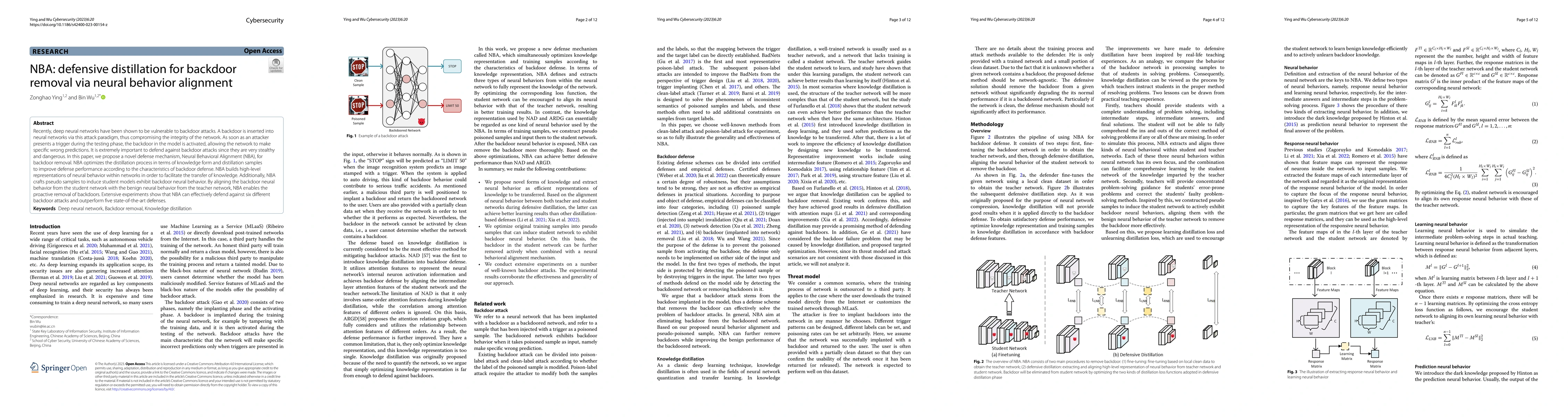 Thumbnail for NBA: defensive distillation for backdoor removal via neural behavior
  alignment
