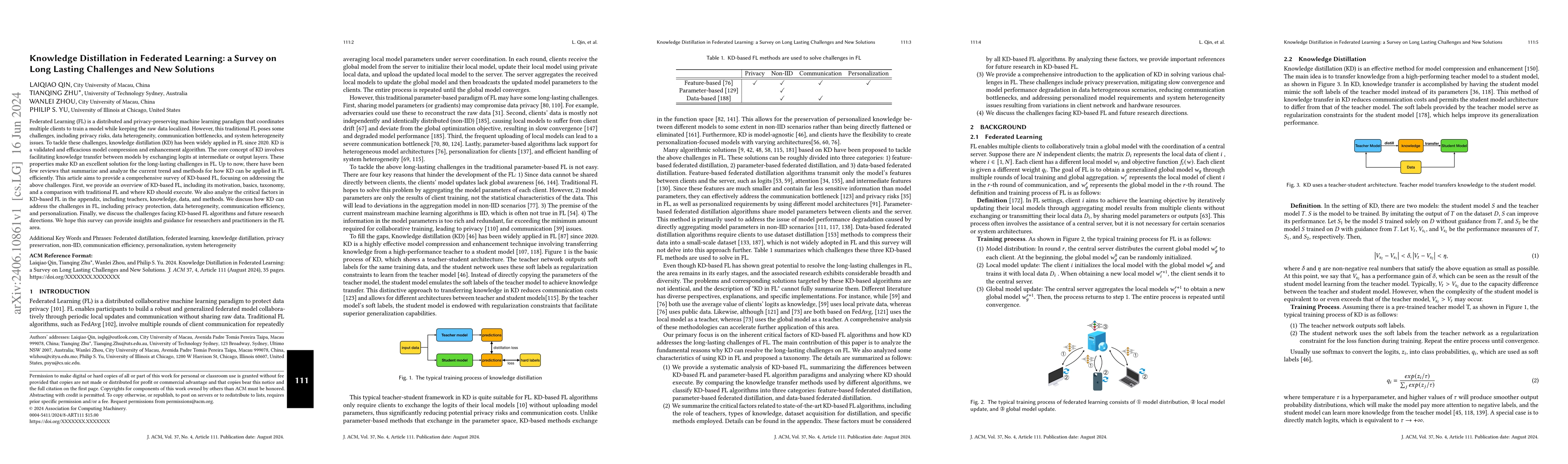 Thumbnail for Knowledge Distillation in Federated Learning: a Survey on Long Lasting
  Challenges and New Solutions