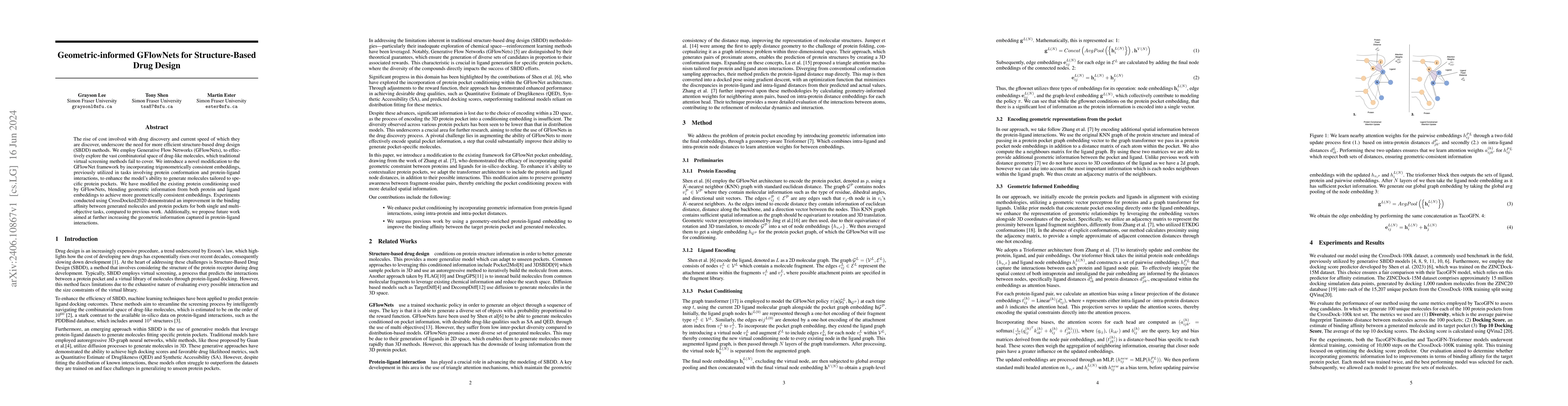 Thumbnail for Geometric-informed GFlowNets for Structure-Based Drug Design