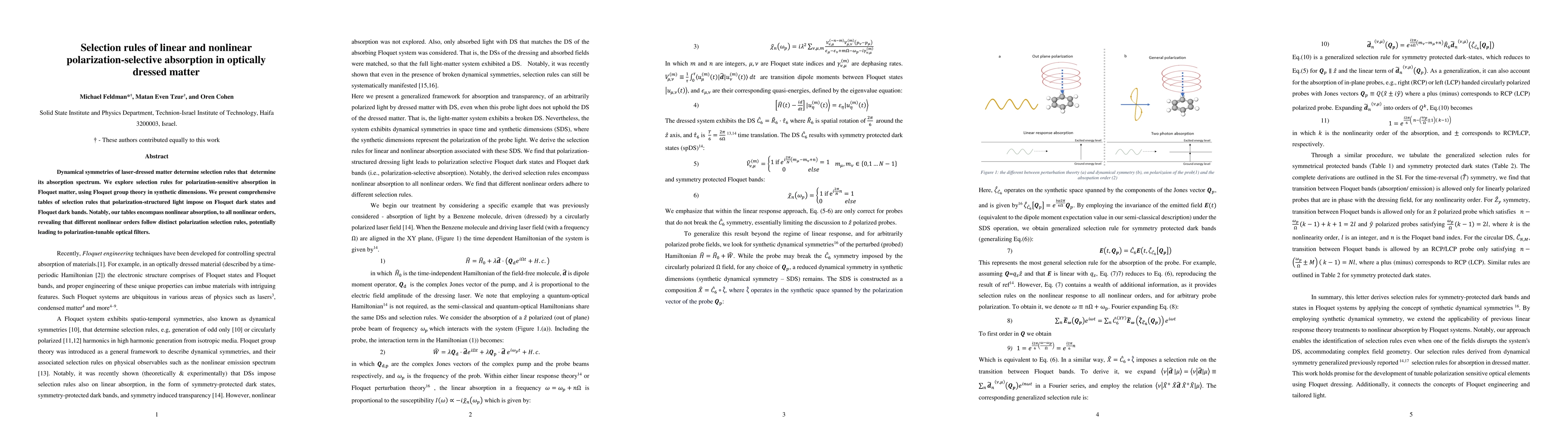 Thumbnail for Selection rules of linear and nonlinear polarization-selective
  absorption in optically dressed matter