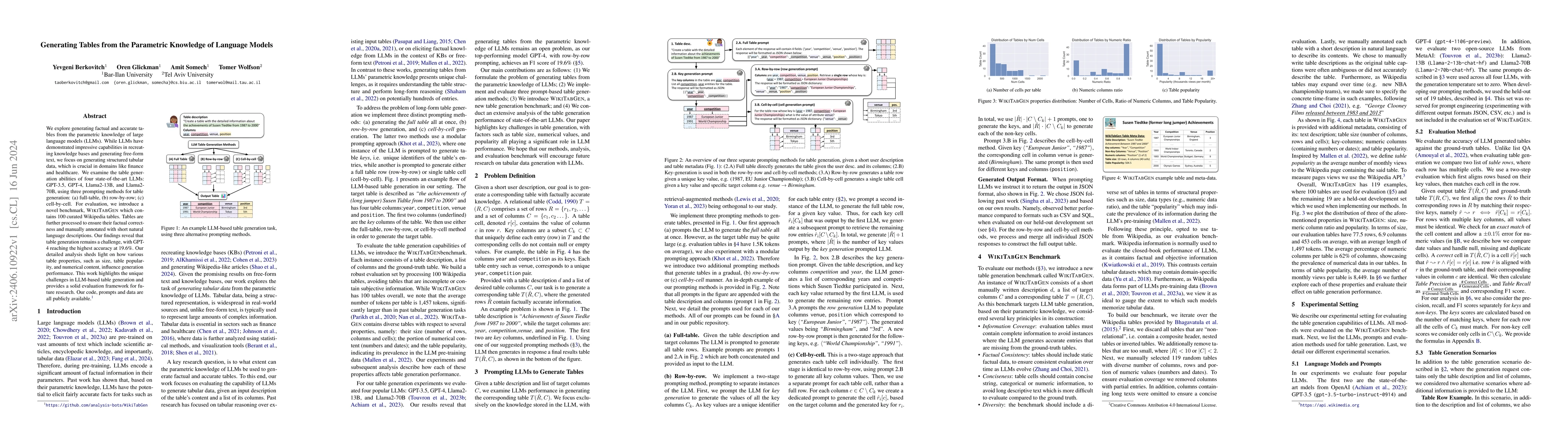 Thumbnail for Generating Tables from the Parametric Knowledge of Language Models