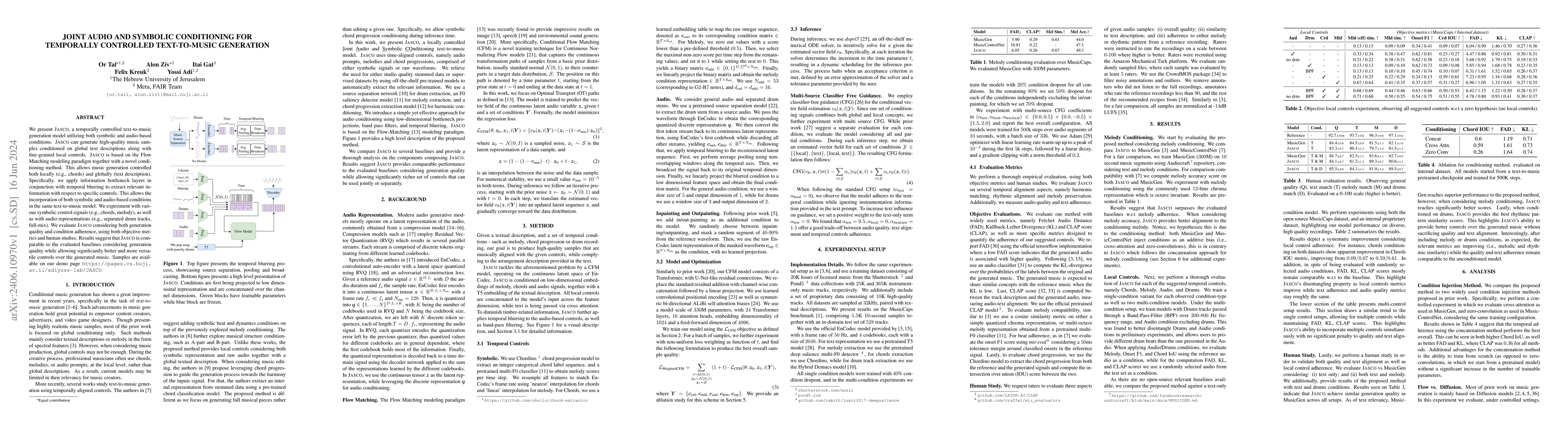 Thumbnail for Joint Audio and Symbolic Conditioning for Temporally Controlled
  Text-to-Music Generation