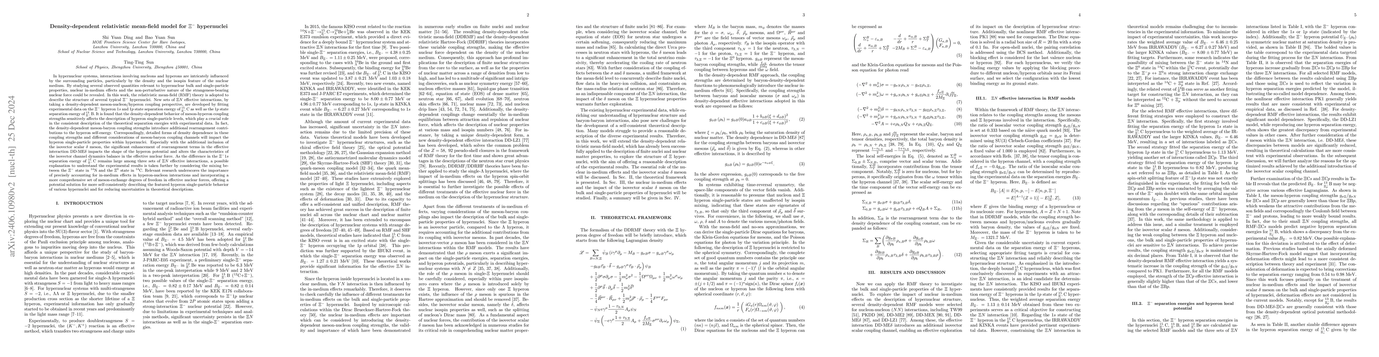 Thumbnail for Density-dependent relativistic mean-field model for $ \Xi^{-} $
  hypernuclei