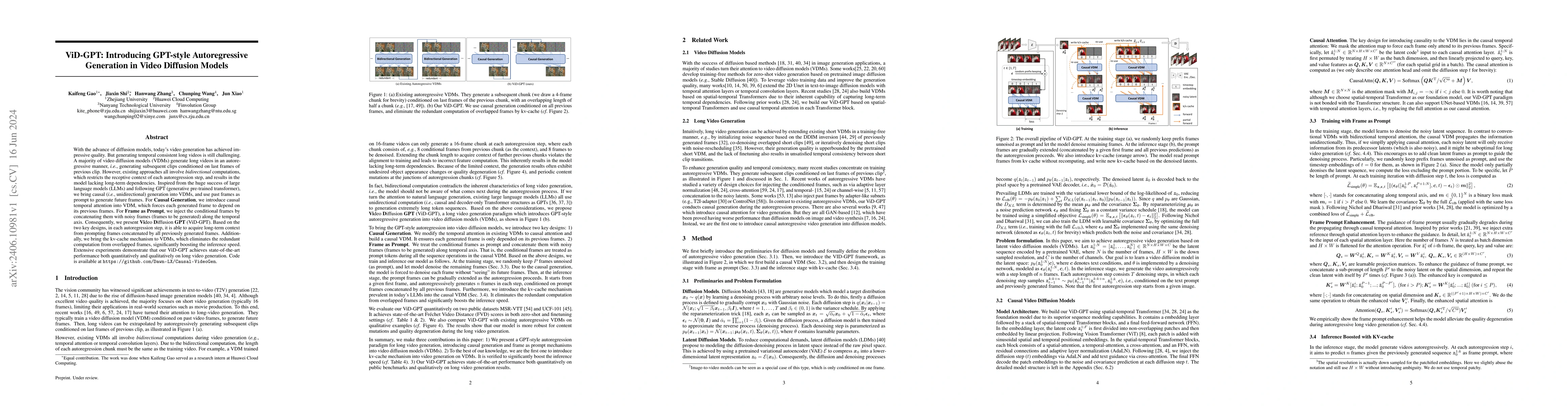 Thumbnail for ViD-GPT: Introducing GPT-style Autoregressive Generation in Video
  Diffusion Models
