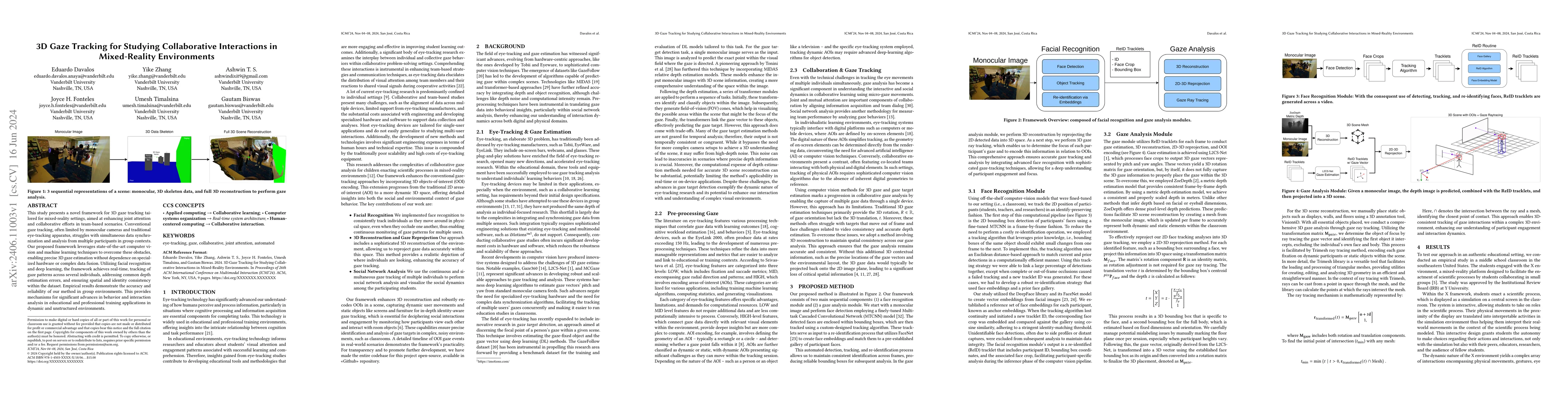 Thumbnail for 3D Gaze Tracking for Studying Collaborative Interactions in
  Mixed-Reality Environments