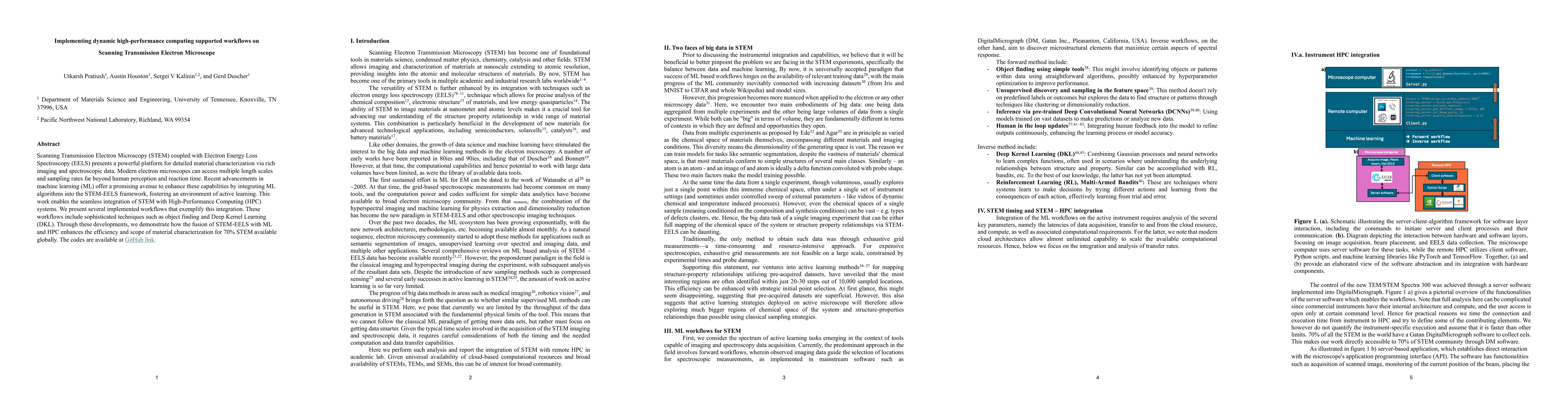 Thumbnail for Implementing dynamic high-performance computing supported workflows on
  Scanning Transmission Electron Microscope