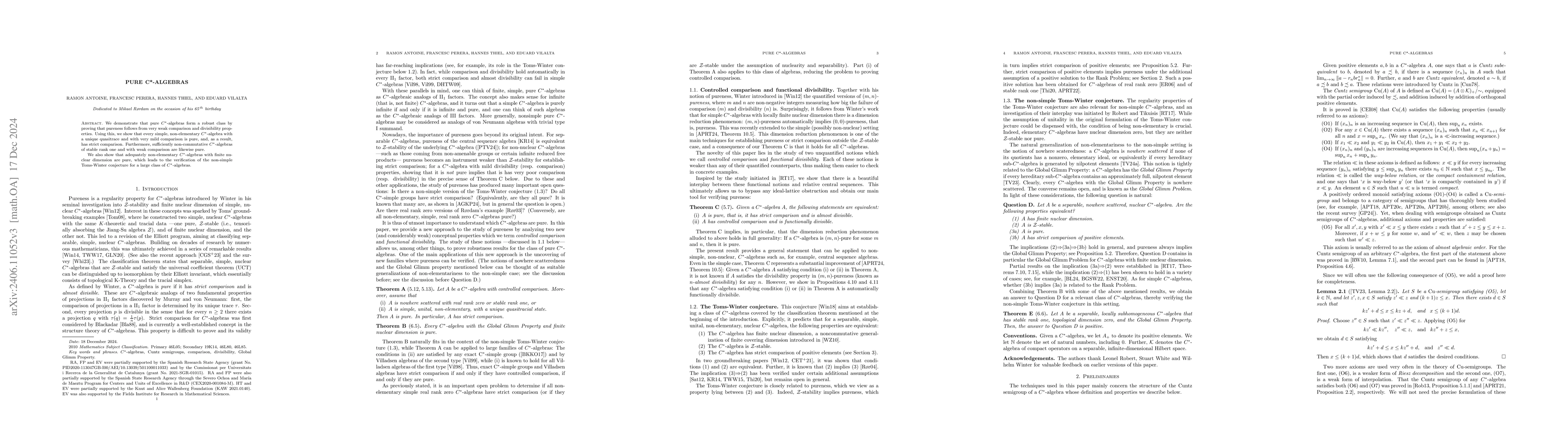 Thumbnail for Pure C*-algebras