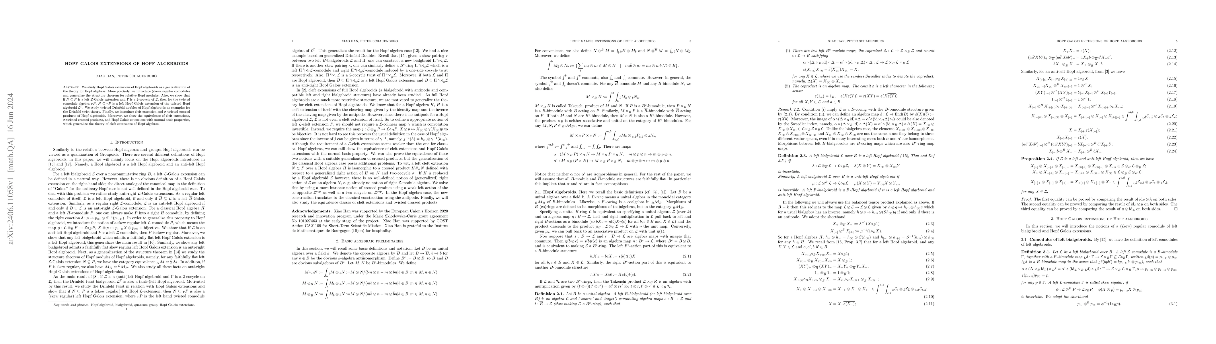 Thumbnail for Hopf Galois extensions of Hopf algebroids