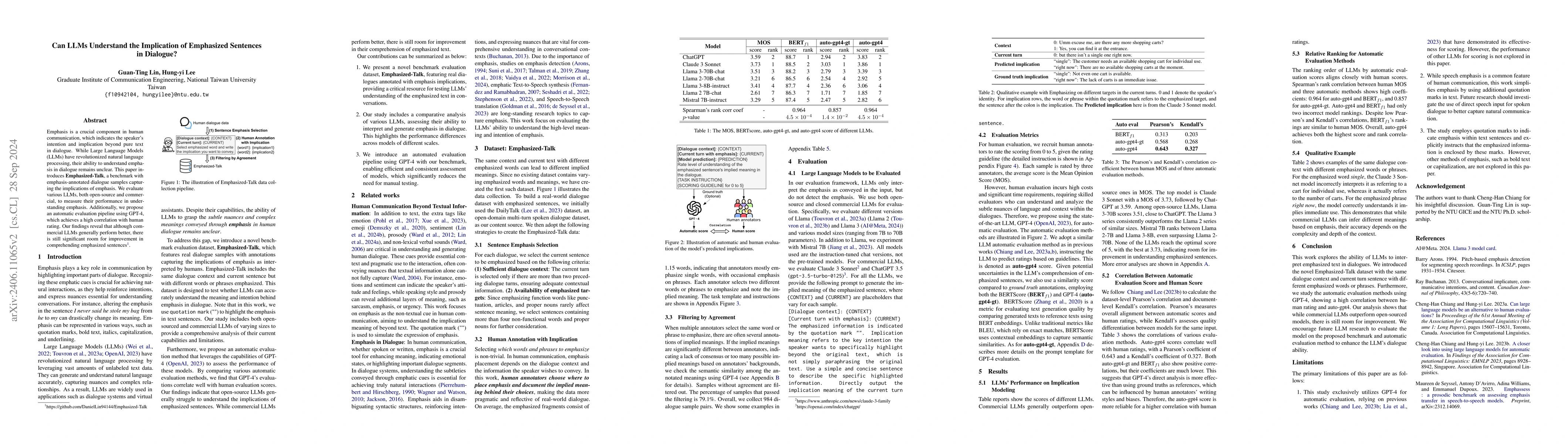 Thumbnail for Can LLMs Understand the Implication of Emphasized Sentences in Dialogue?