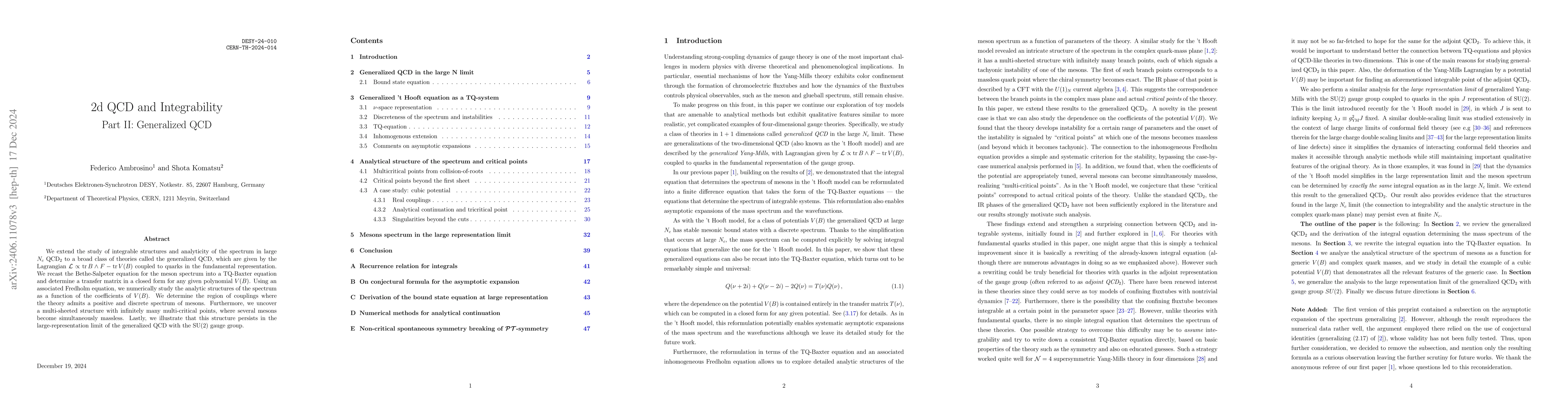 Thumbnail for 2d QCD and Integrability, Part II: Generalized QCD