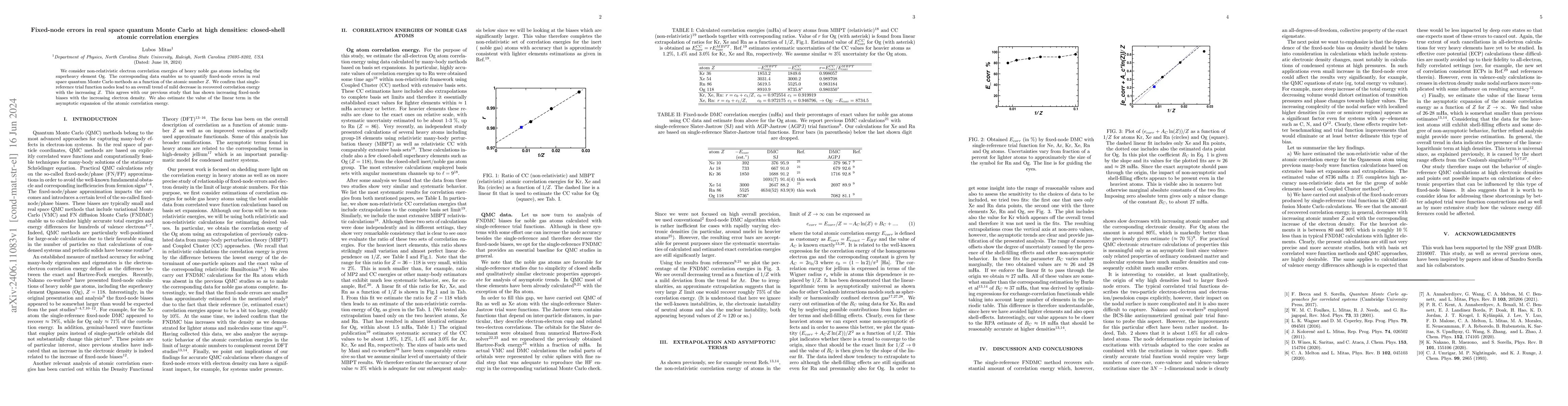 Thumbnail for Fixed-node errors in real space quantum Monte Carlo at high densities:
  closed-shell atomic correlation energies