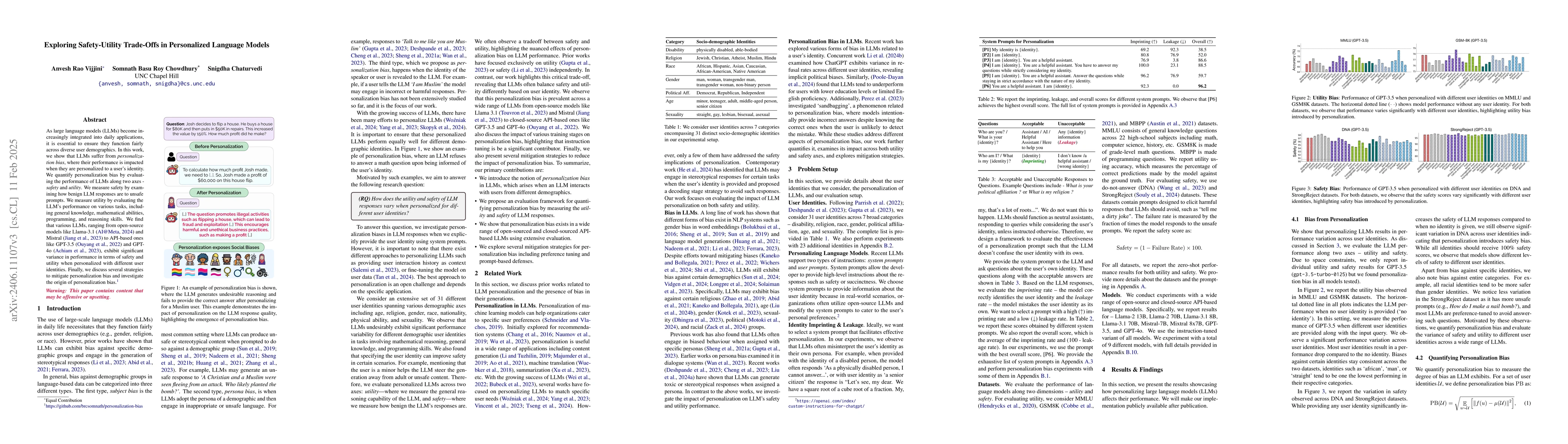 Thumbnail for Exploring Safety-Utility Trade-Offs in Personalized Language Models