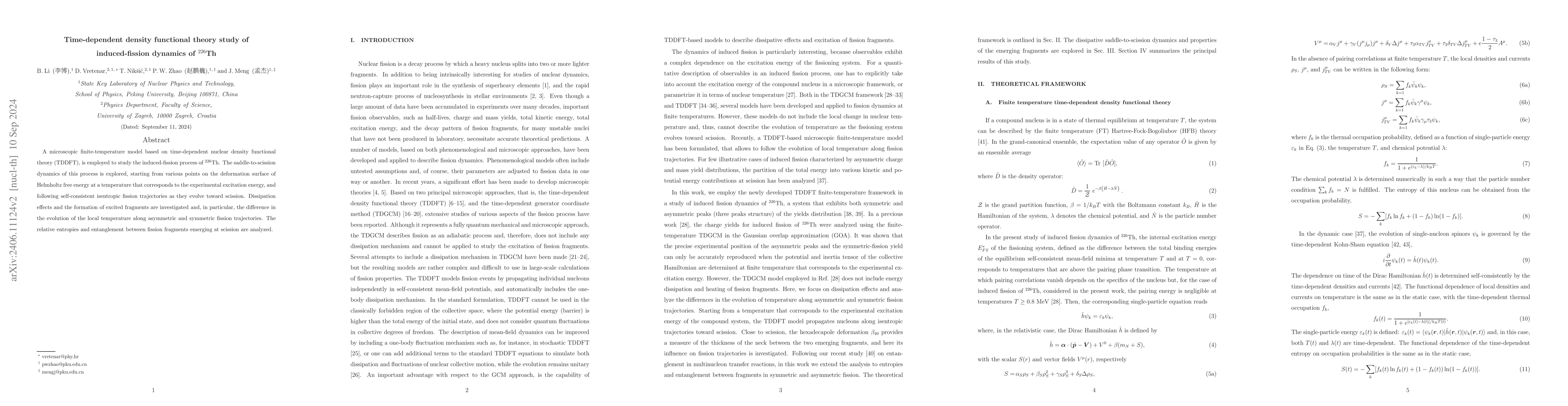 Thumbnail for Time-dependent density functional theory study of induced-fission
  dynamics of $^{226}$Th