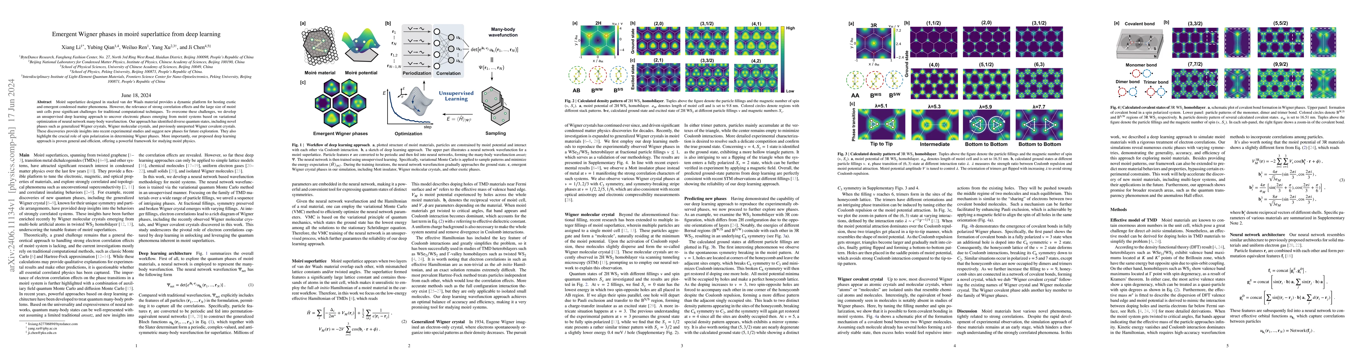 Thumbnail for Emergent Wigner phases in moir\'e superlattice from deep learning