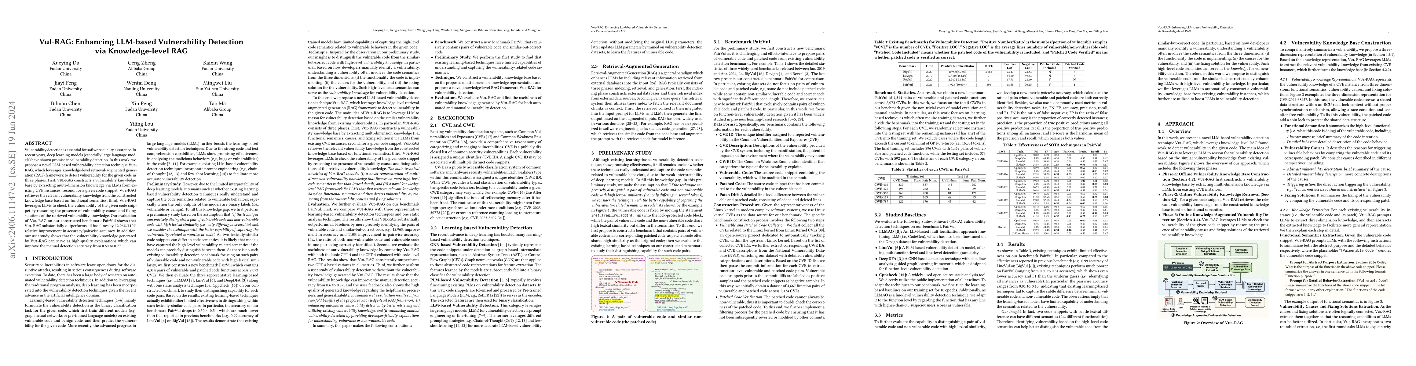 Thumbnail for Vul-RAG: Enhancing LLM-based Vulnerability Detection via Knowledge-level
  RAG