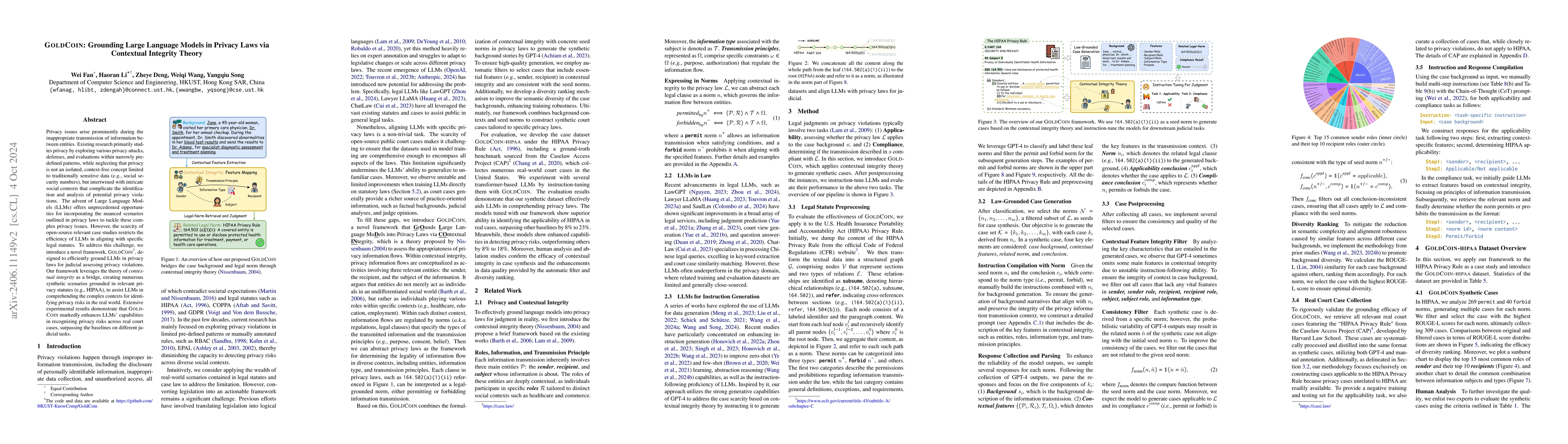 Thumbnail for GoldCoin: Grounding Large Language Models in Privacy Laws via Contextual
  Integrity Theory
