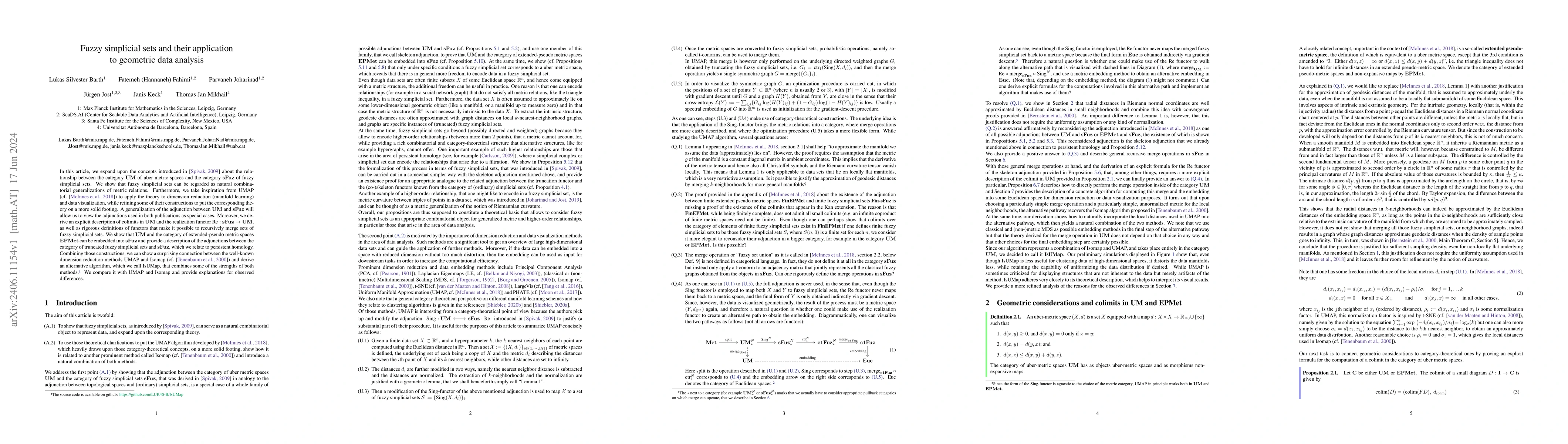 Thumbnail for Fuzzy simplicial sets and their application to geometric data analysis