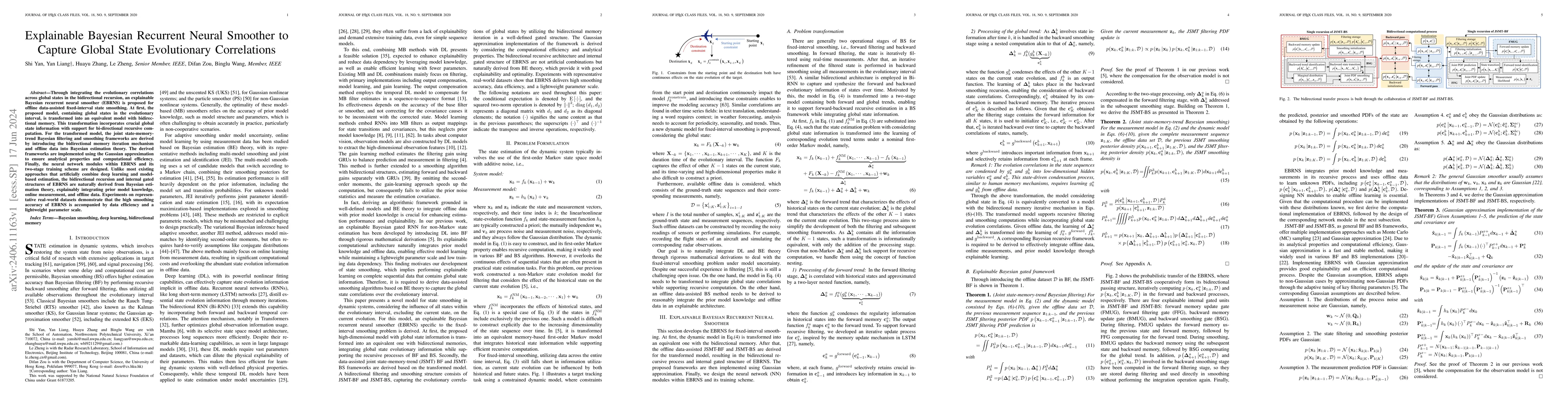 Thumbnail for Explainable Bayesian Recurrent Neural Smoother to Capture Global State
  Evolutionary Correlations