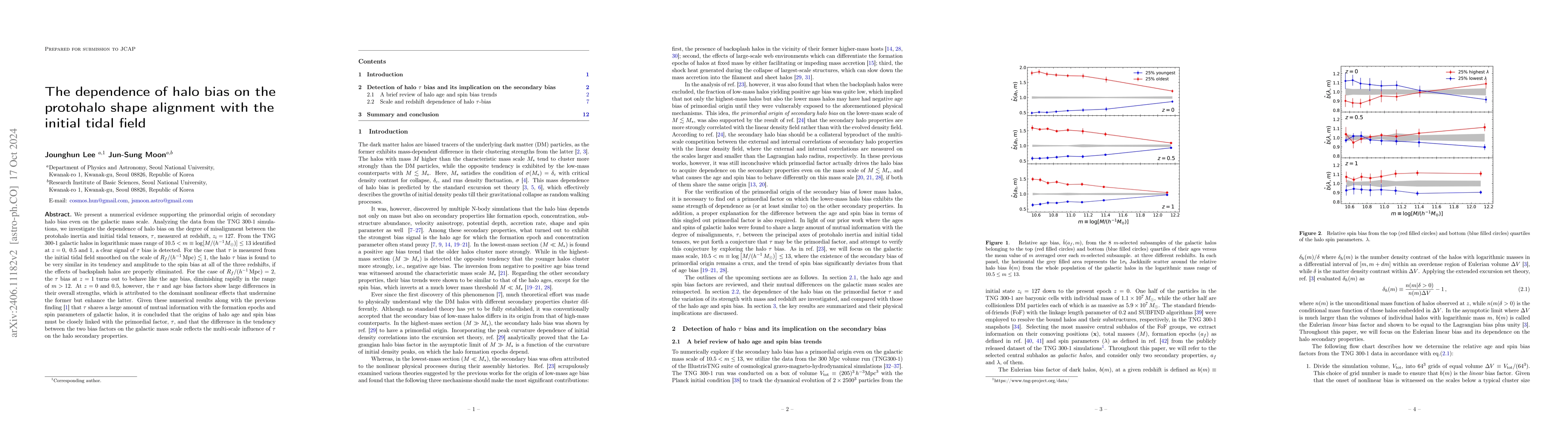 Thumbnail for The dependence of halo bias on the protohalo shape alignment with the
  initial tidal field