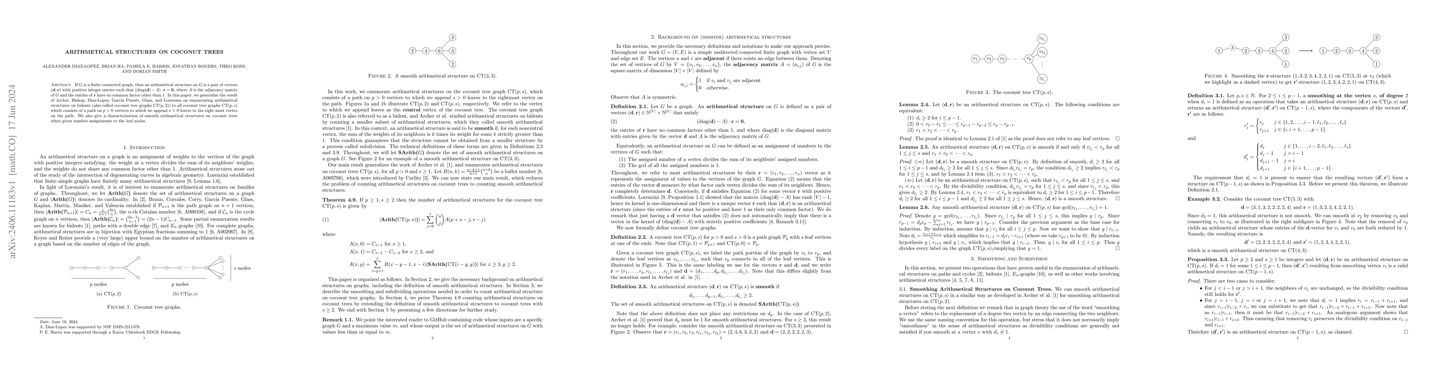 Thumbnail for Arithmetical Structures on Coconut Trees