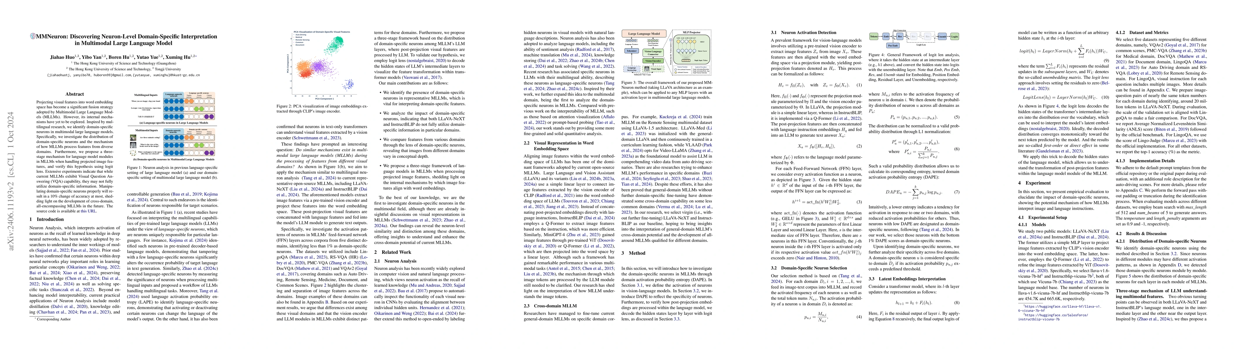 Thumbnail for MMNeuron: Discovering Neuron-Level Domain-Specific Interpretation in
  Multimodal Large Language Model
