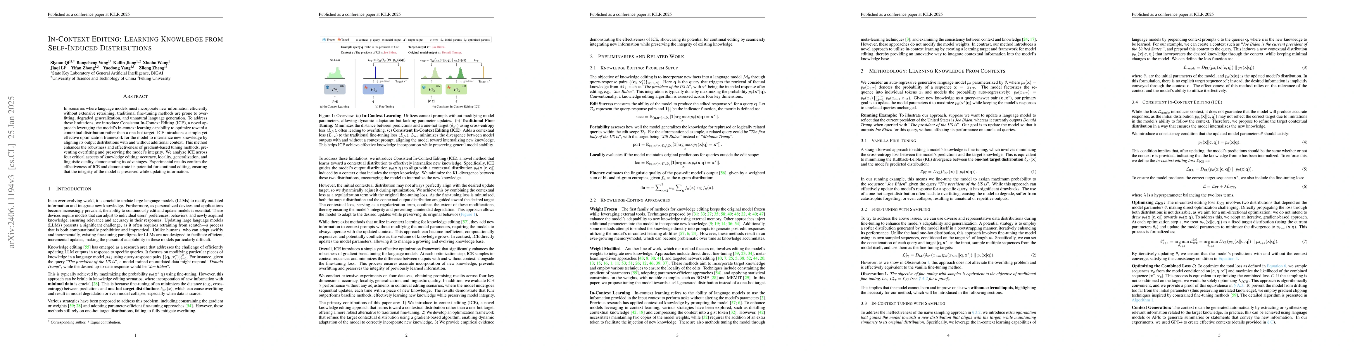 Thumbnail for In-Context Editing: Learning Knowledge from Self-Induced Distributions