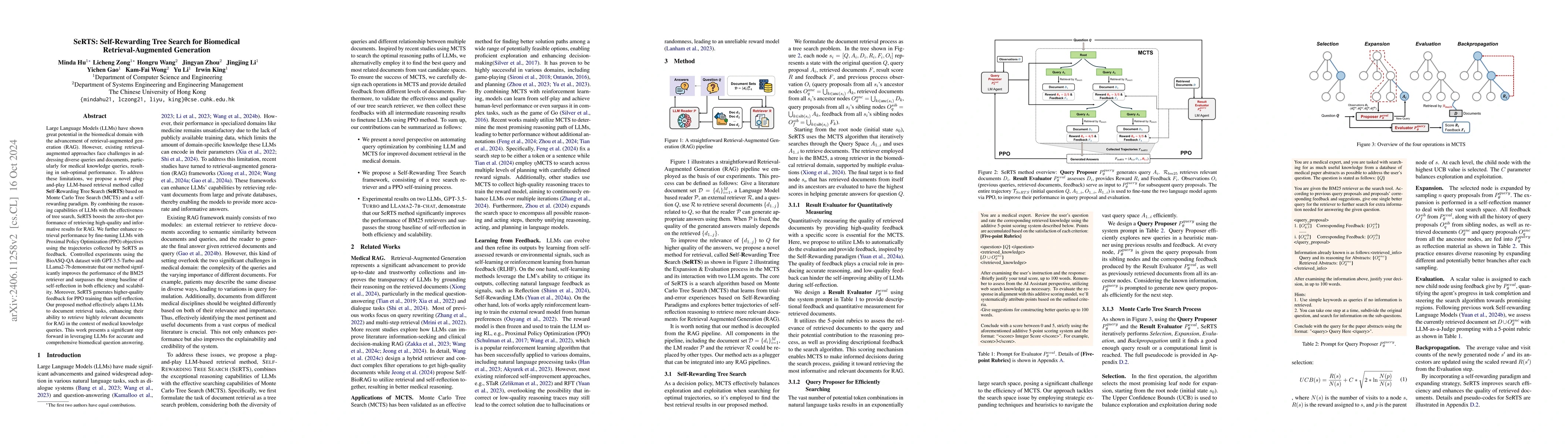 Thumbnail for Enhancing Biomedical Knowledge Retrieval-Augmented Generation with
  Self-Rewarding Tree Search and Proximal Policy Optimization