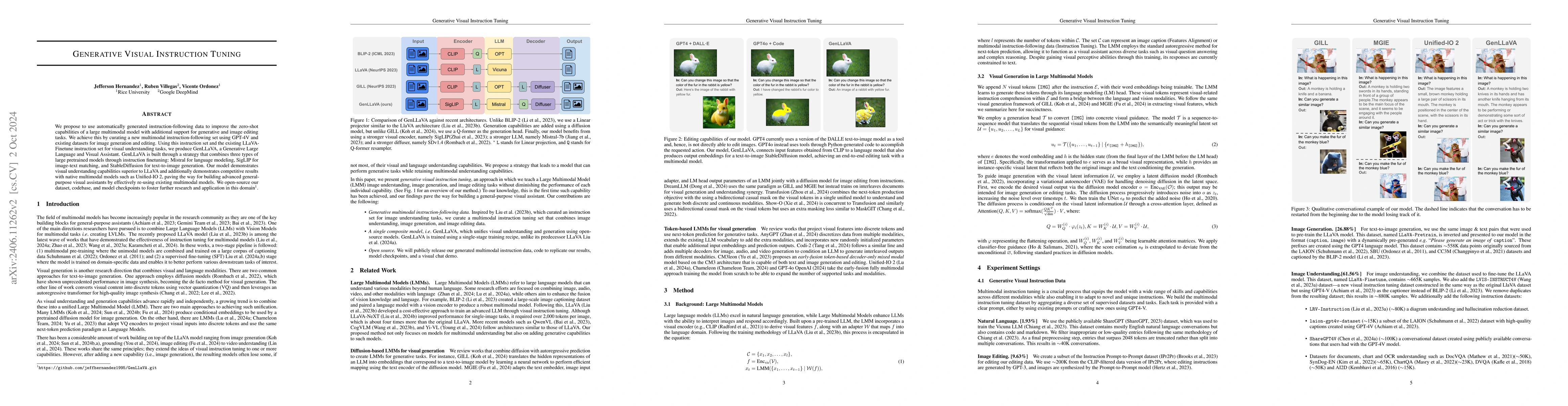 Thumbnail for Generative Visual Instruction Tuning