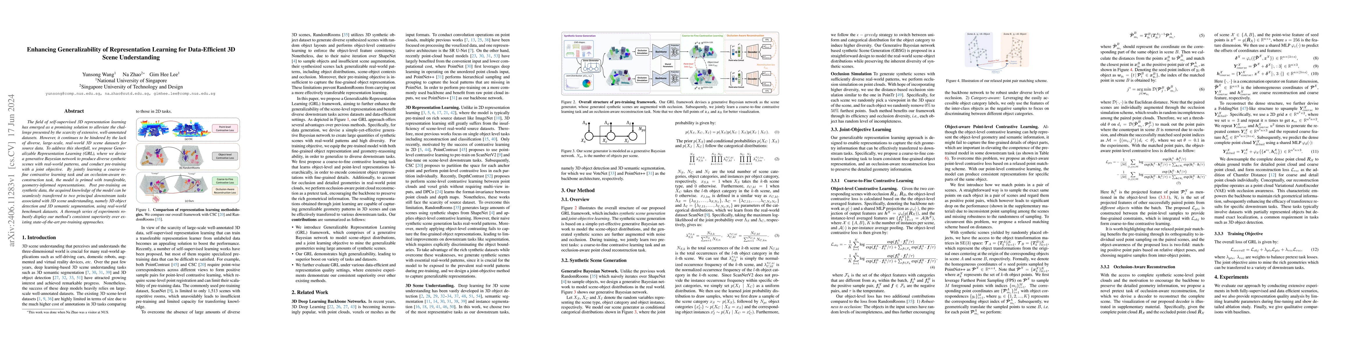 Thumbnail for Enhancing Generalizability of Representation Learning for Data-Efficient
  3D Scene Understanding