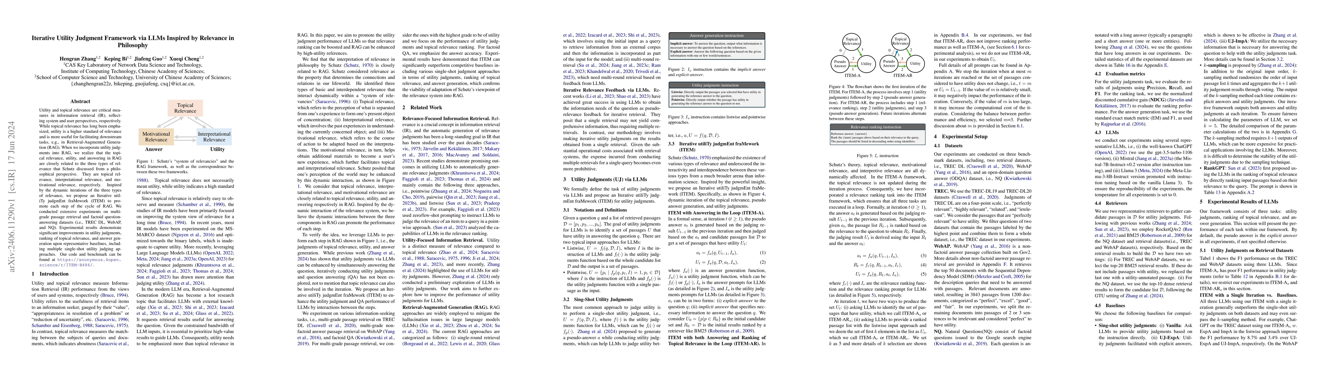 Thumbnail for Iterative Utility Judgment Framework via LLMs Inspired by Relevance in
  Philosophy
