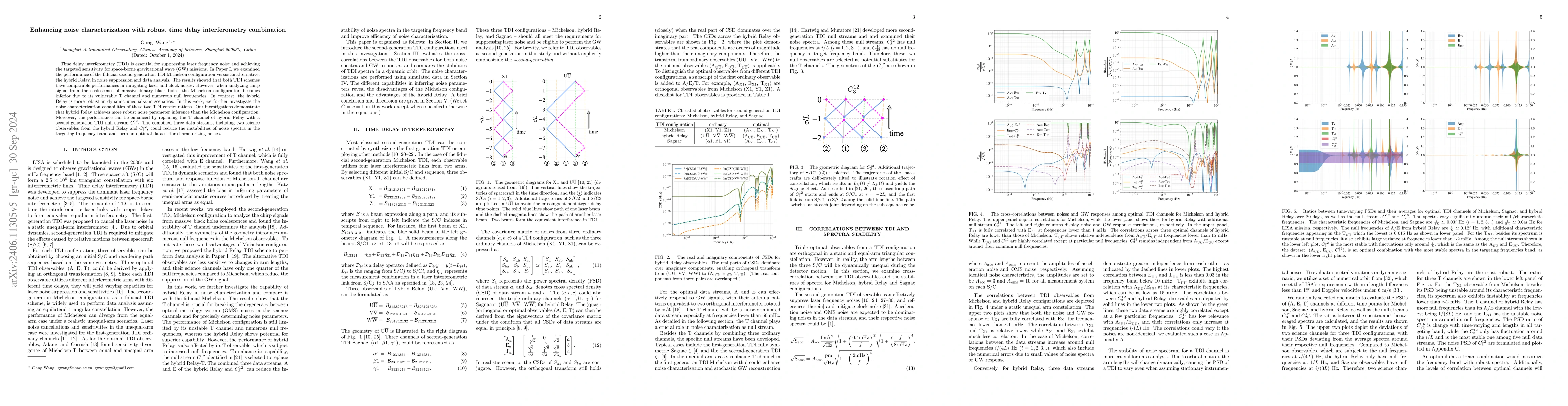 Thumbnail for Enhancing noise characterization with robust time delay interferometry
  combination