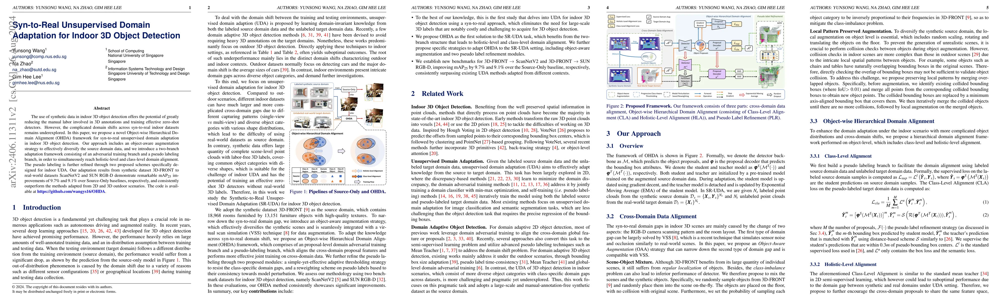 Thumbnail for Syn-to-Real Unsupervised Domain Adaptation for Indoor 3D Object
  Detection