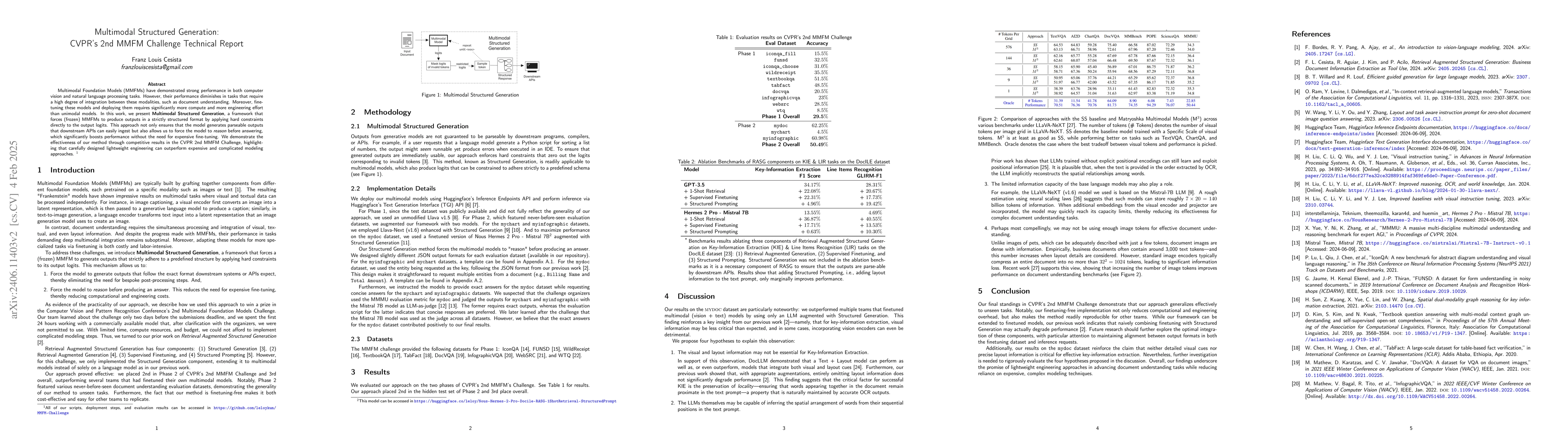Thumbnail for Multimodal Structured Generation: CVPR's 2nd MMFM Challenge Technical
  Report