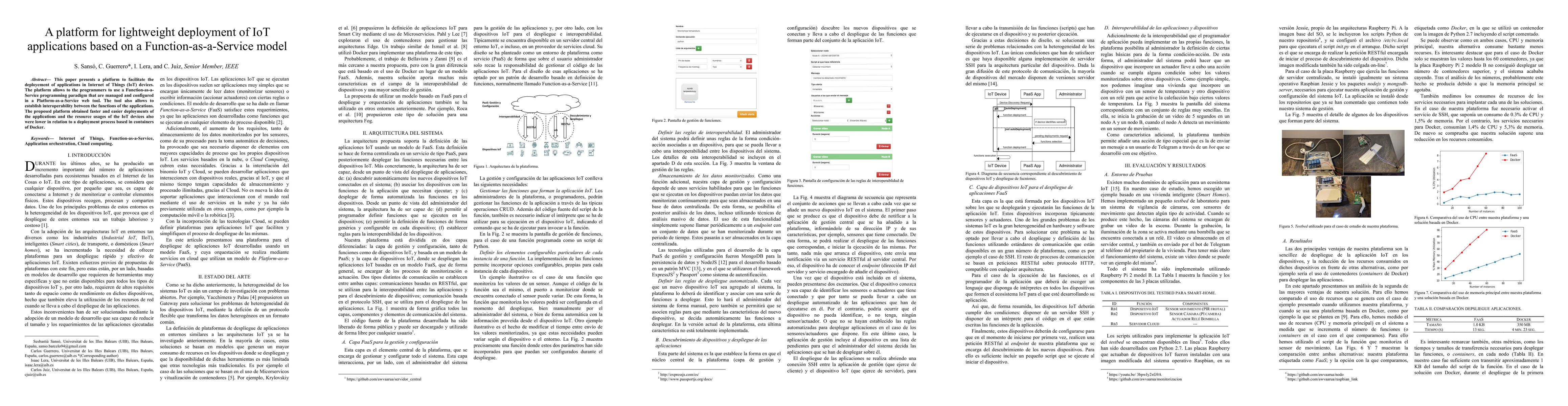 Thumbnail for A platform for lightweight deployment of IoT applications based on a
  Function-as-a-Service model