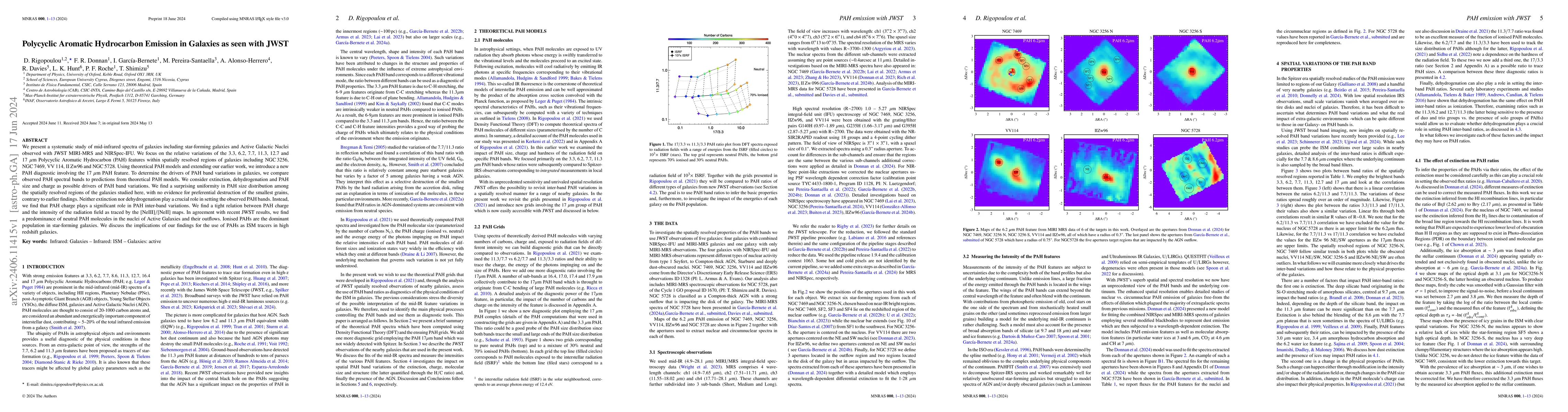 Thumbnail for Polycyclic Aromatic Hydrocarbon Emission in Galaxies as seen with JWST