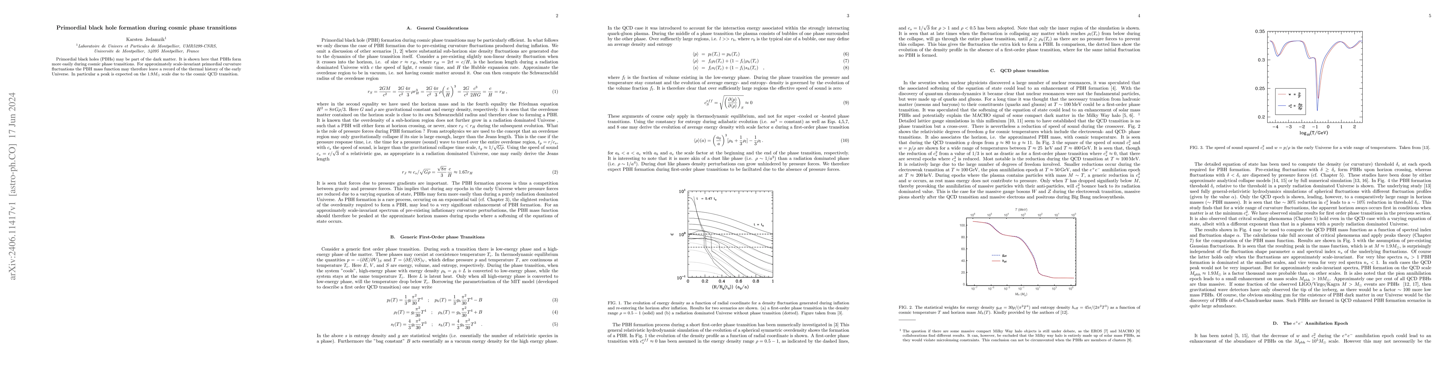 Thumbnail for Primordial black hole formation during cosmic phase transitions
