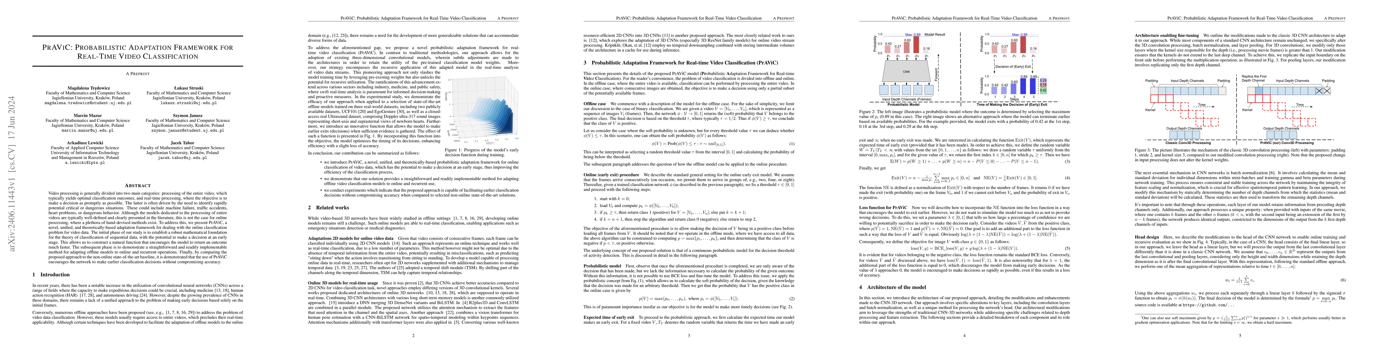 Thumbnail for PrAViC: Probabilistic Adaptation Framework for Real-Time Video
  Classification